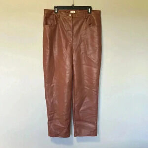 Wilfred vegan leather  brown pants size 16